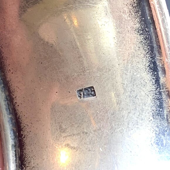 VTG Sterling Silver 925 Textured Twist Rope Design Cuff Bracelet Size 1.25" Wide - Picture 14 of 15